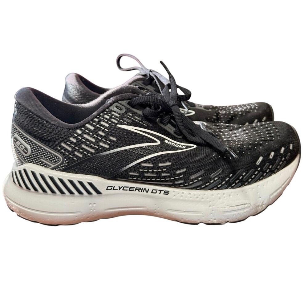 Brooks Glycerin GTS 20 Black White Women's Running Shoes Size 6.5 Wide D